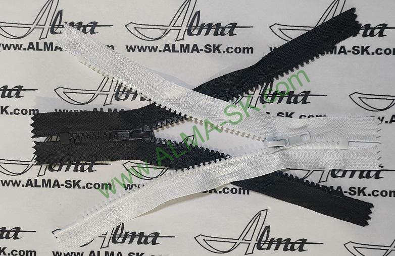 K6S kostený zips (6 mm) 20 cm čierny